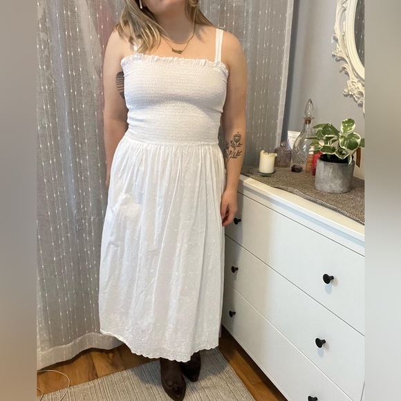 White cotton prairie dress - Picture 1 of 4